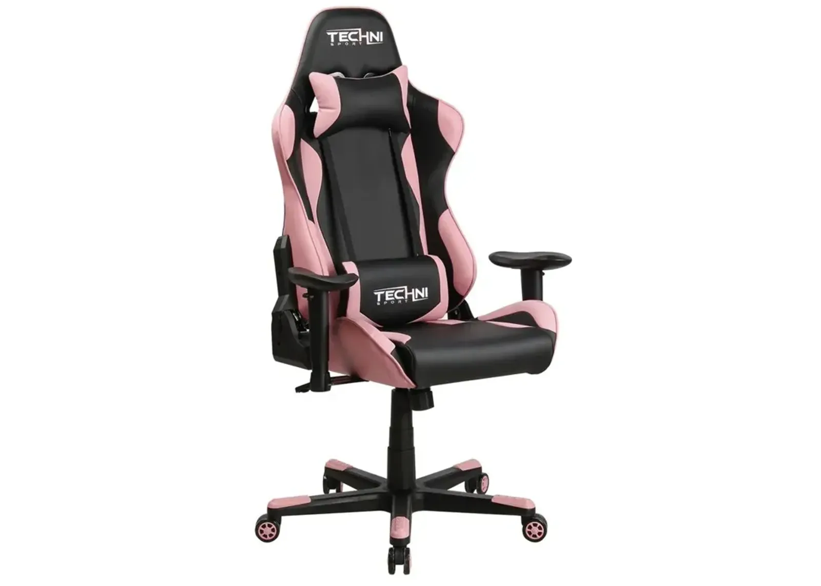 Techni Sport TS-4300 Ergonomic High Back Racer Style PC Gaming Chair, Pink