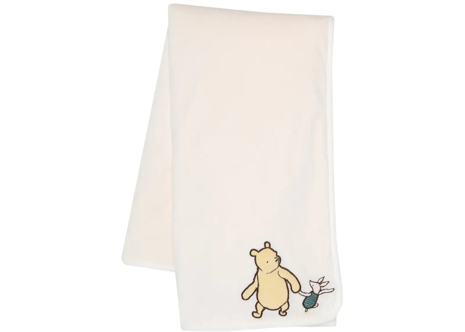 Lambs & Ivy Disney Baby Storytime Pooh Ultra Soft Fleece Baby Blanket - Cream