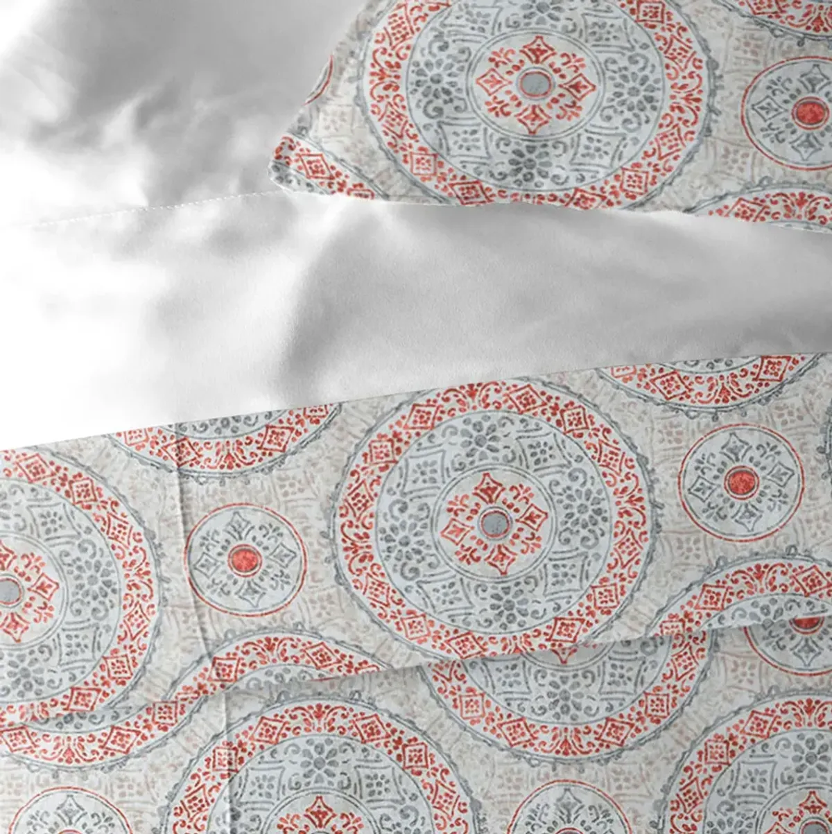 6ix Tailors Fine Linens Zayla Coral Coverlet Set