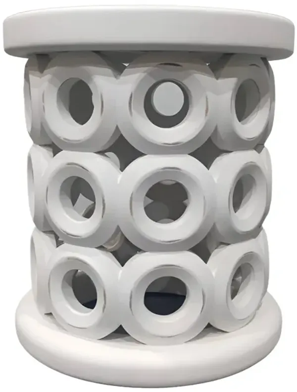 Solid Wood Round Accent Table, Durable Side Table for Living Space