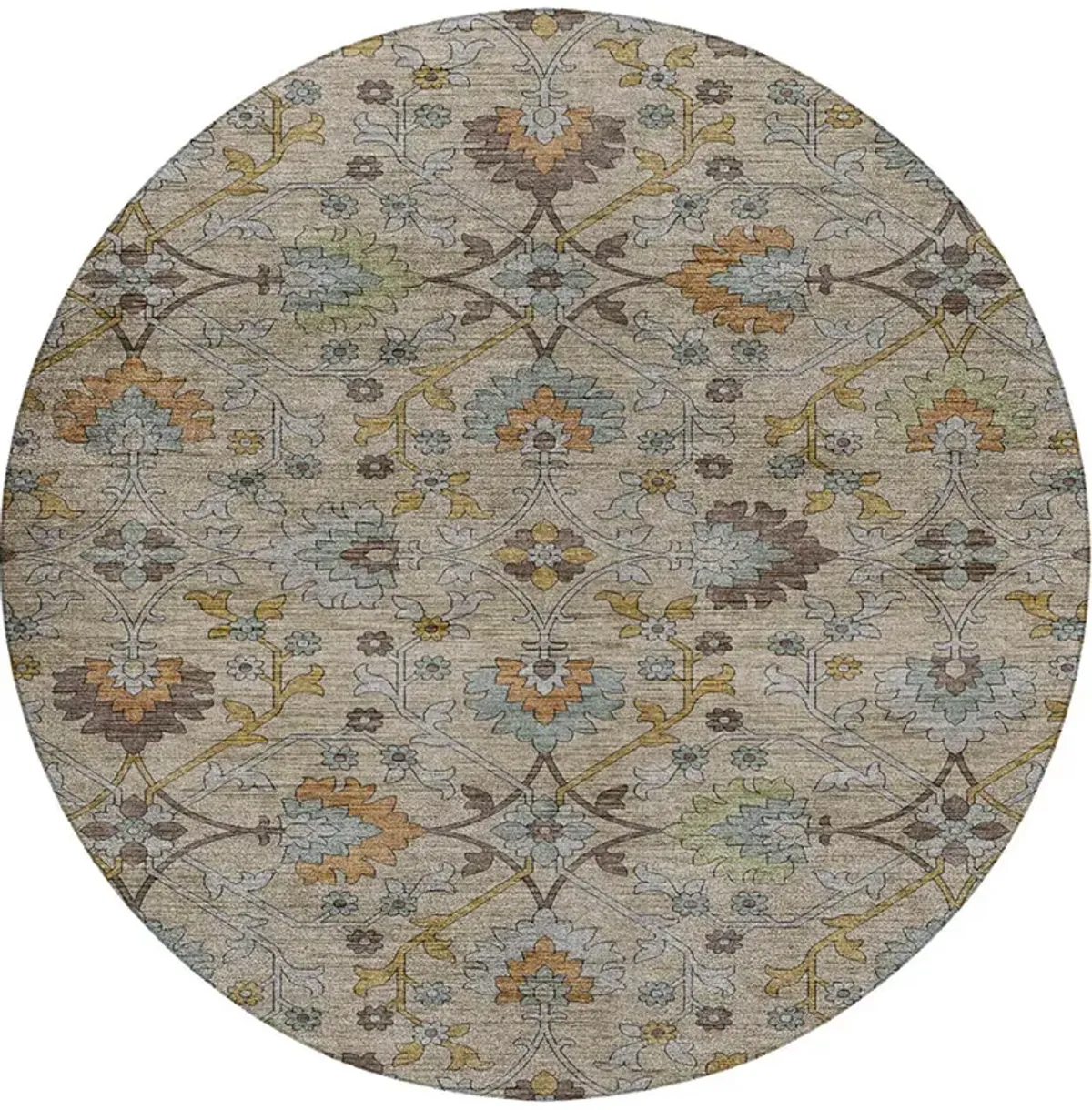 Silk Road SR1 Flax 8' Round Rug