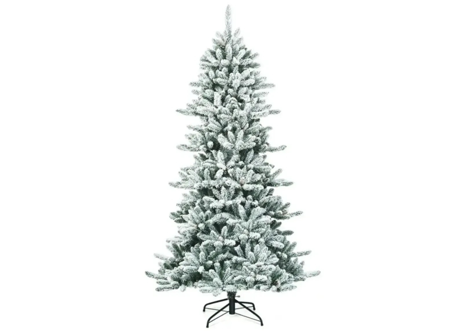 7 Feet Snow Flocked Slim Artificial Christmas Fir Tree