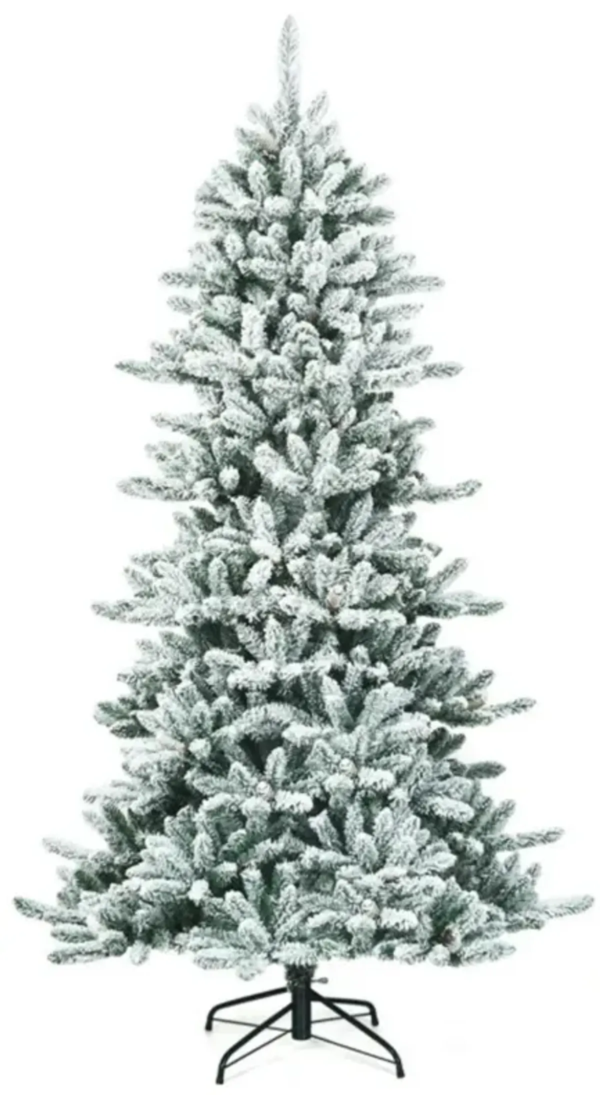 7 Feet Snow Flocked Slim Artificial Christmas Fir Tree