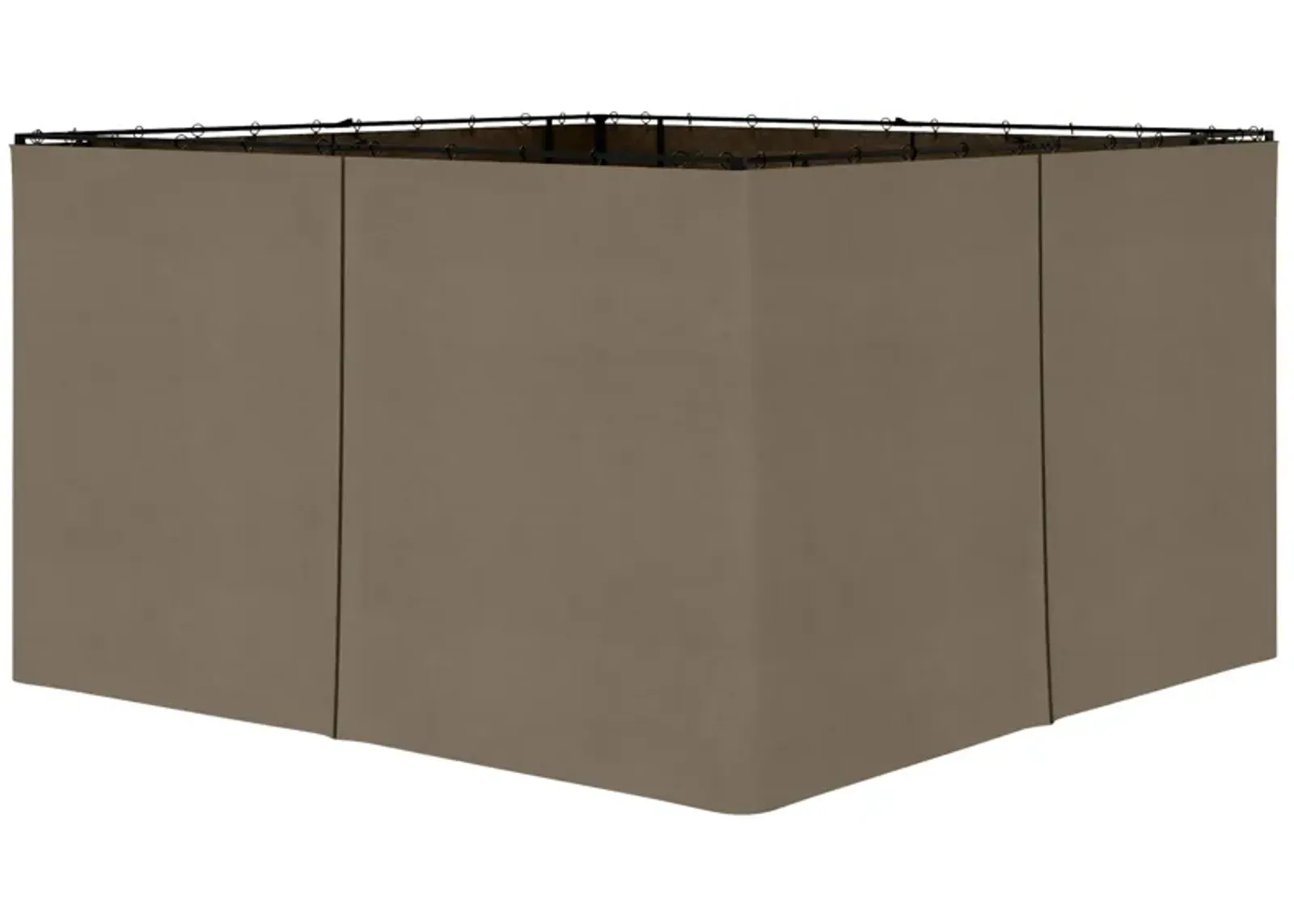 Brown Gazebo Walls: 10'x12' Universal 4-Panel Sidewall Set