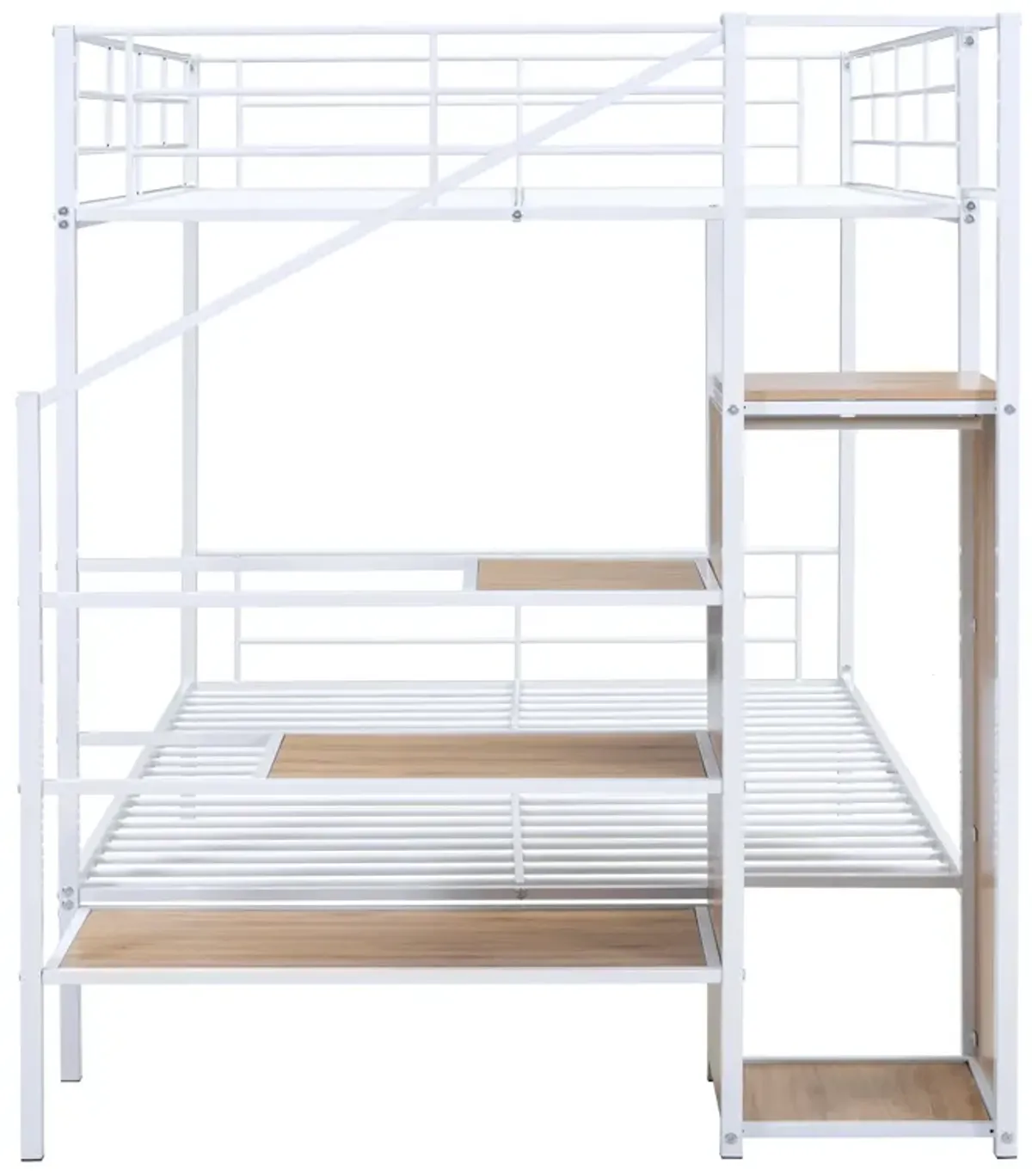 Merax Metal Bunk Bed with Lateral Storage Ladder