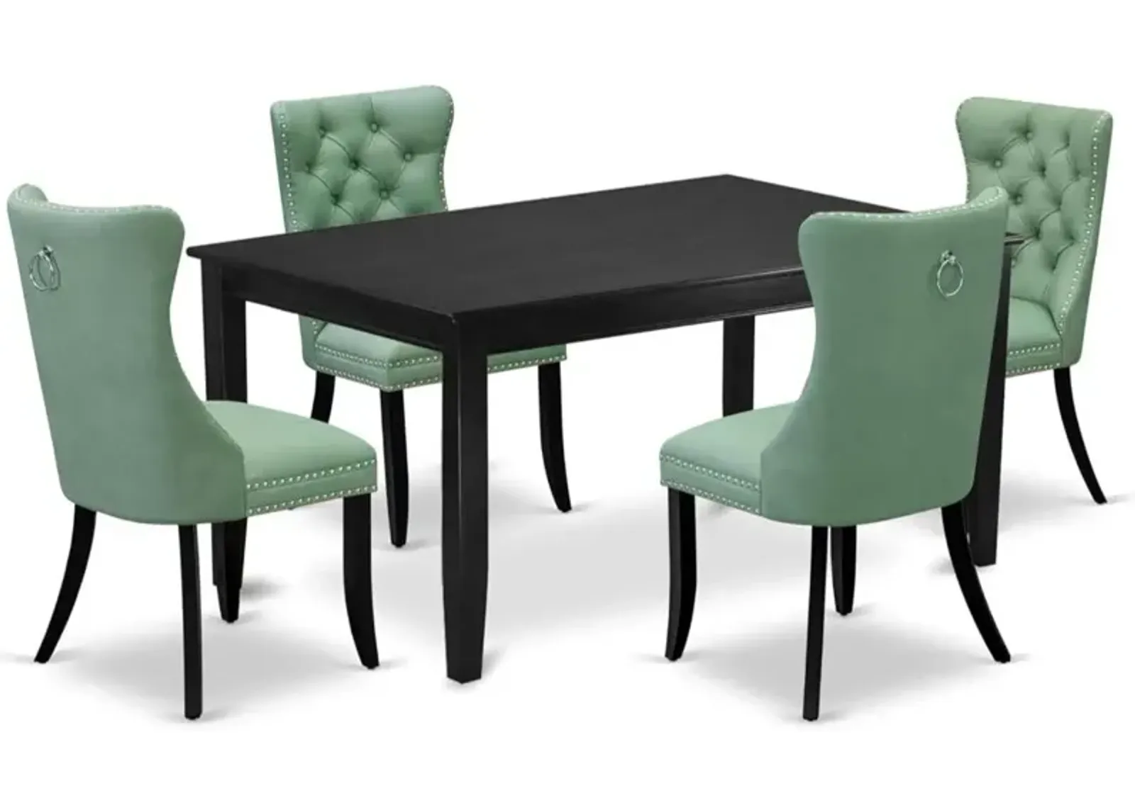 5 Piece Kitchen Table & Chairs Set Contains a Rectangle Dining Table