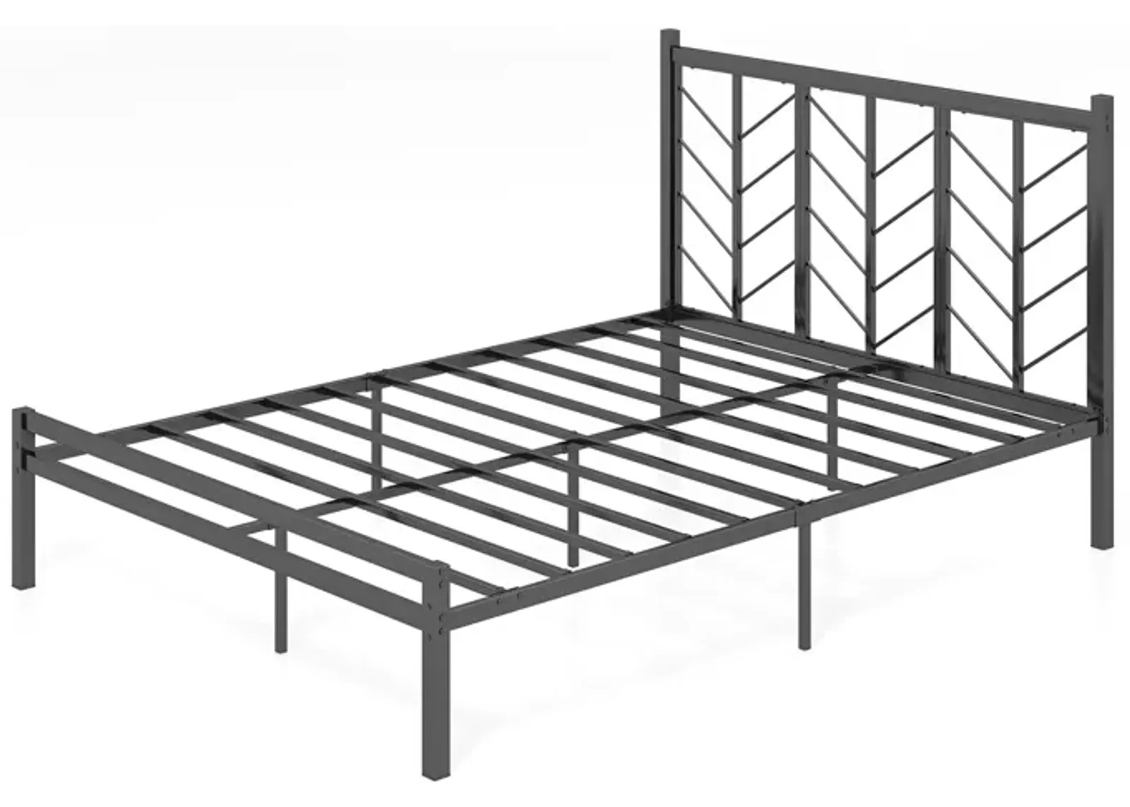 Metal Frame Platform Bed with Headboard, Sturdy and Stylish Design for Maximum Support and Comfort