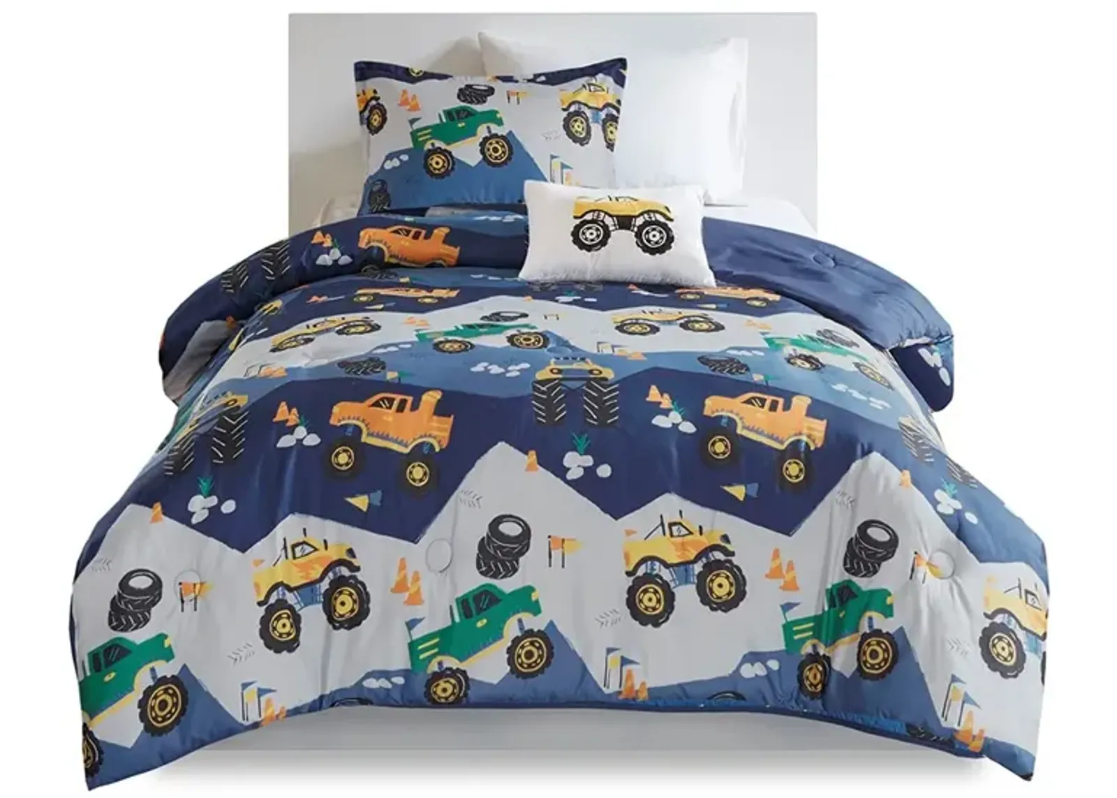 Gracie Mills Cynara Monster Truck Printed Comforter Set