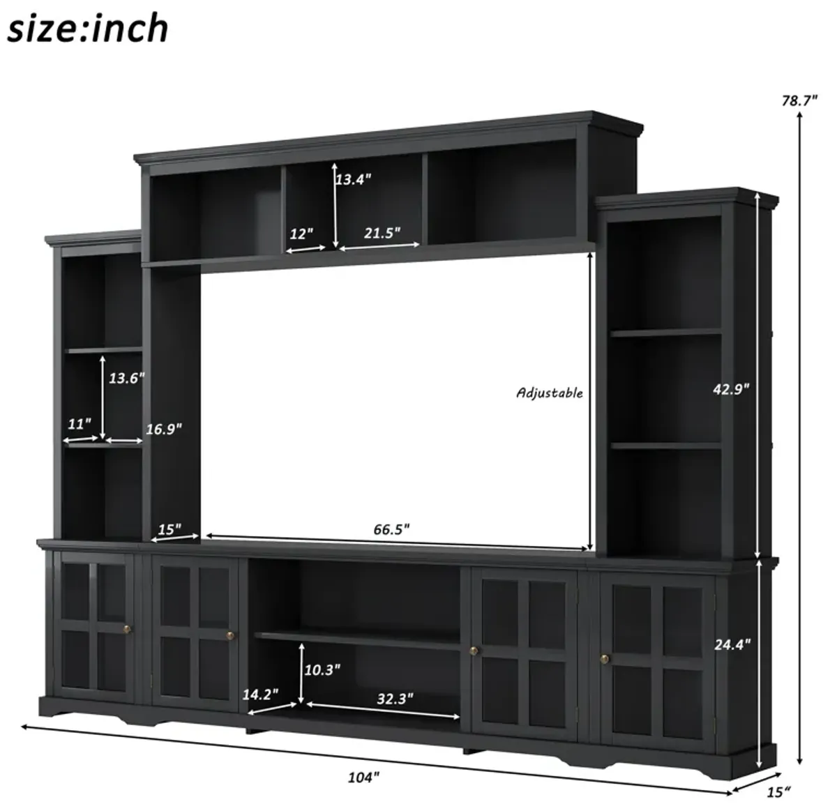 Merax Minimalism Entertainment Wall Unit TV Stand