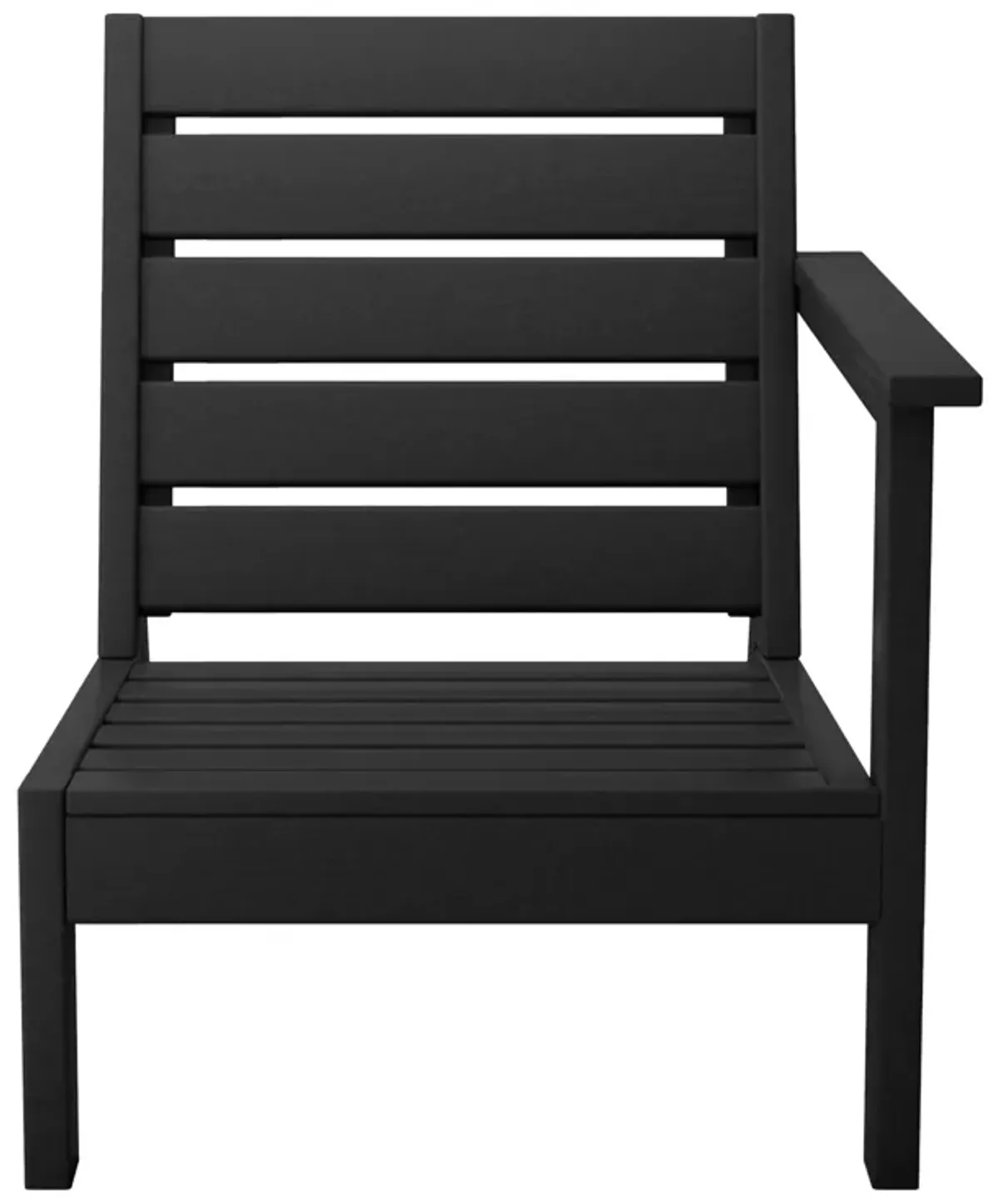 WestinTrends Outdoor Modern HDPE Patio Club Chair with Deep Seat Cushions