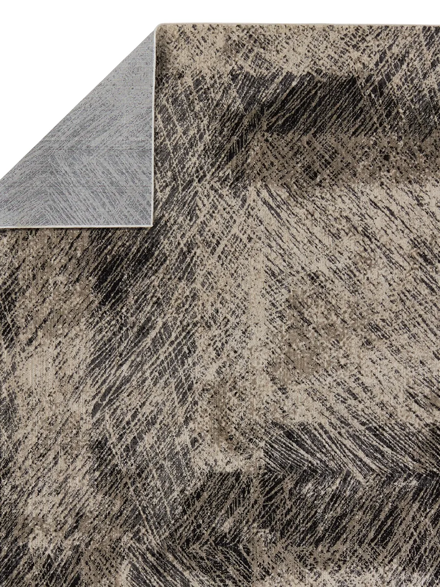 Graphite Dairon Black 2'8" x 8' Runner Rug