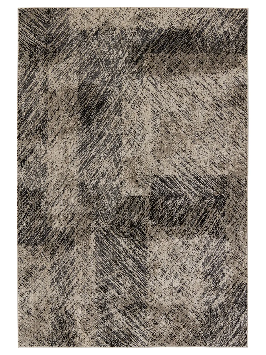 Graphite Dairon Black 2'8" x 8' Runner Rug