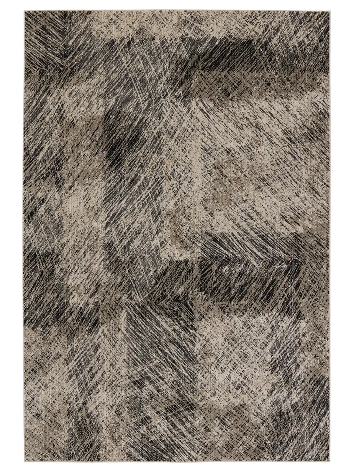 Graphite Dairon Black 2'8" x 8' Runner Rug