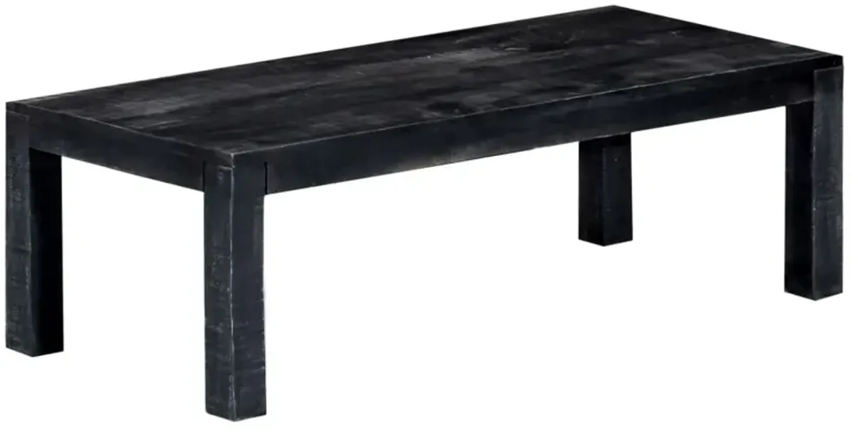 vidaXL Coffee Table Black 43.3x19.7x13.8 Solid Mango Wood