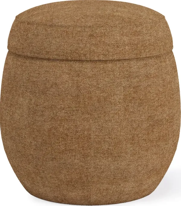 Flex Upholstered Ottoman in Porcini Chenille