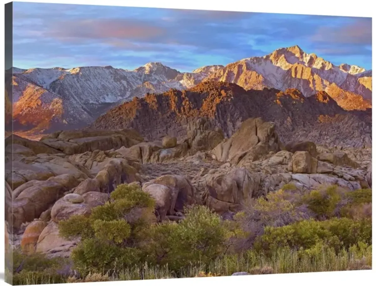 Sun illuminating the Alabama Hills, California-Canvas Art-40x30