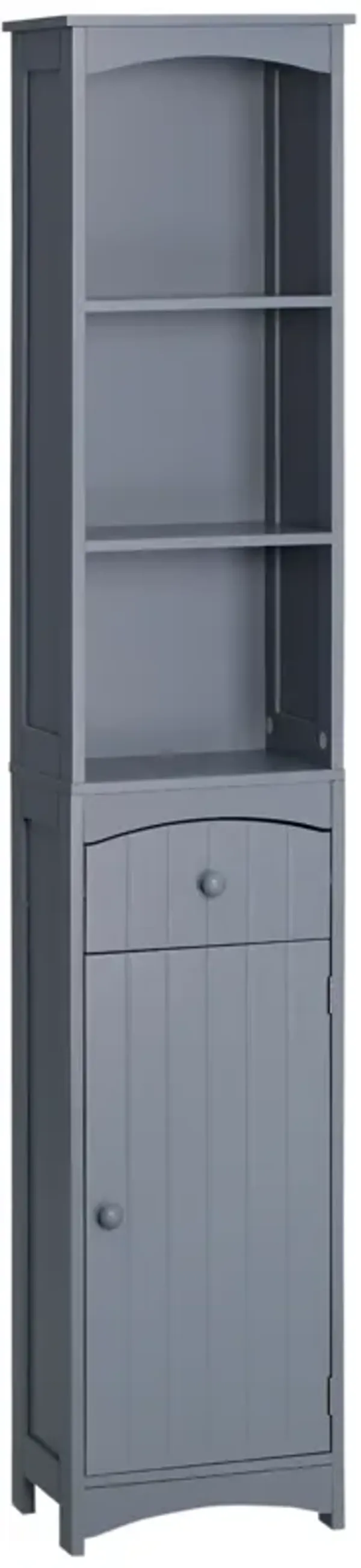Tall Bathroom Cabinet Free Standing Bath Storage Organizer Linen Tower w/ Shelf