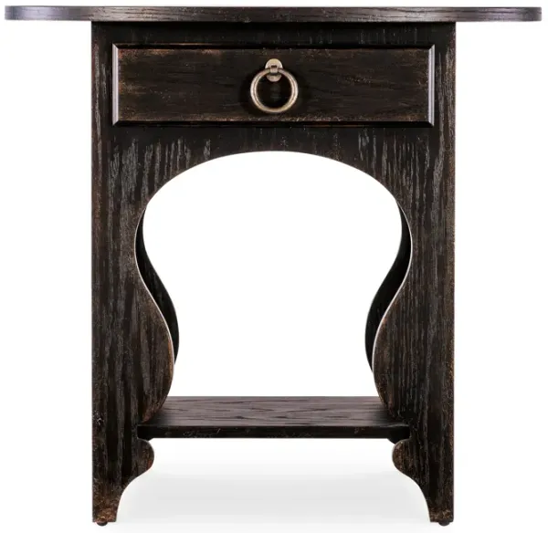 Americana One-Drawer Oval Nightstand