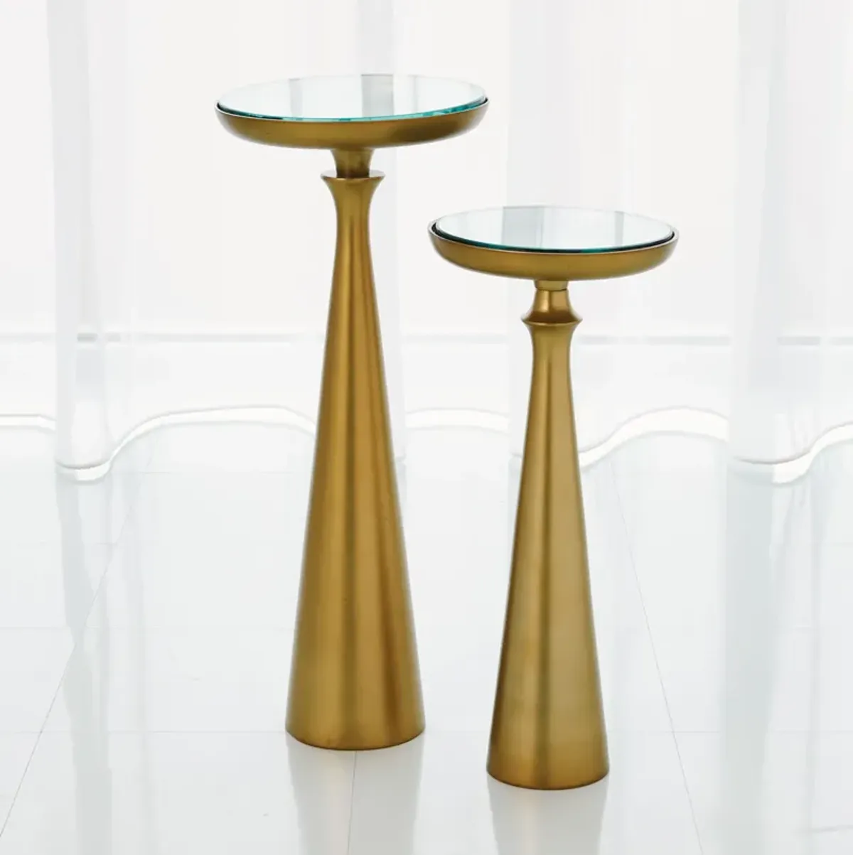 Minaret Accent Table- Brass Small