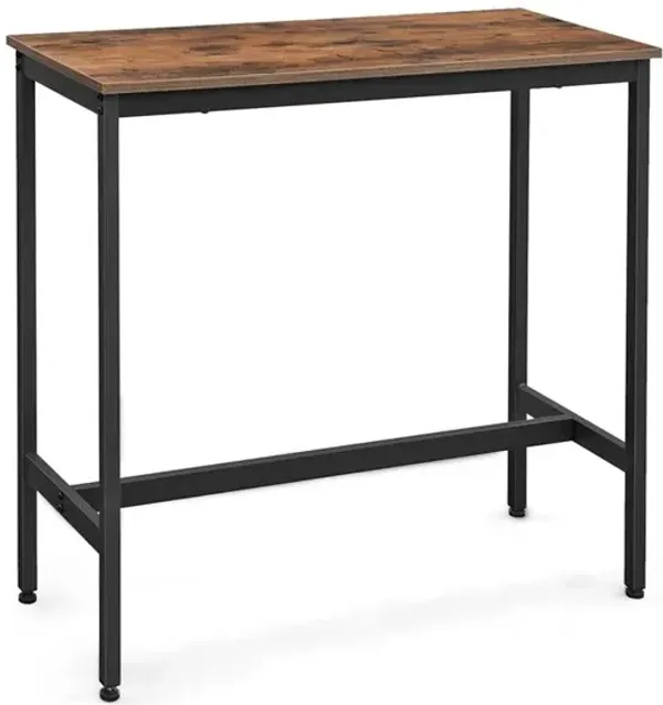 Hivvago Rustic Brown Industrial 4 People Pub Bar Table
