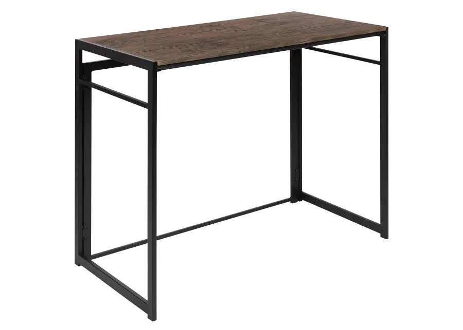 Flash Furniture Walker Rustic Home Office Folding Computer Desk - 40"