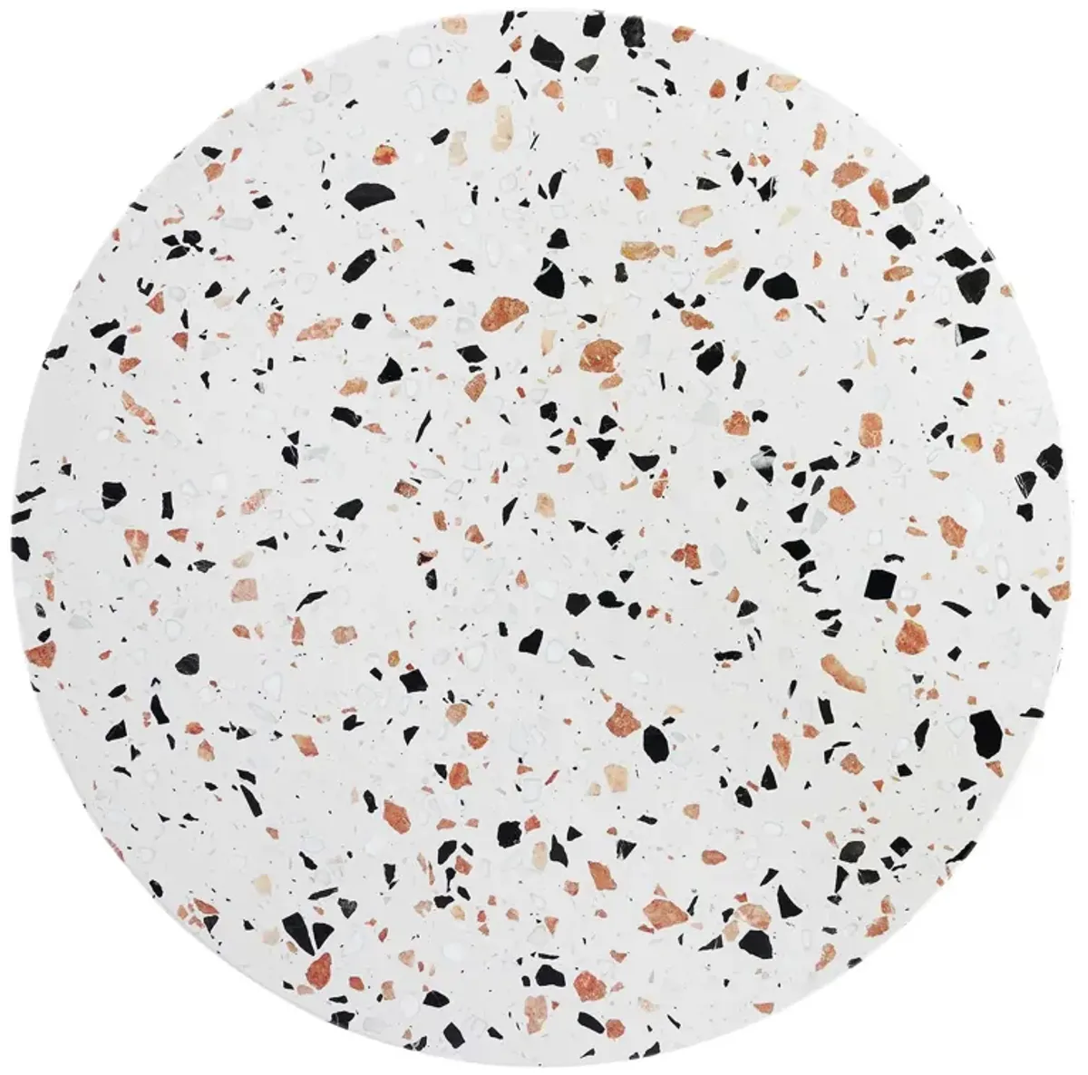 Modway - Lippa 28" Round Terrazzo Dining Table Black White