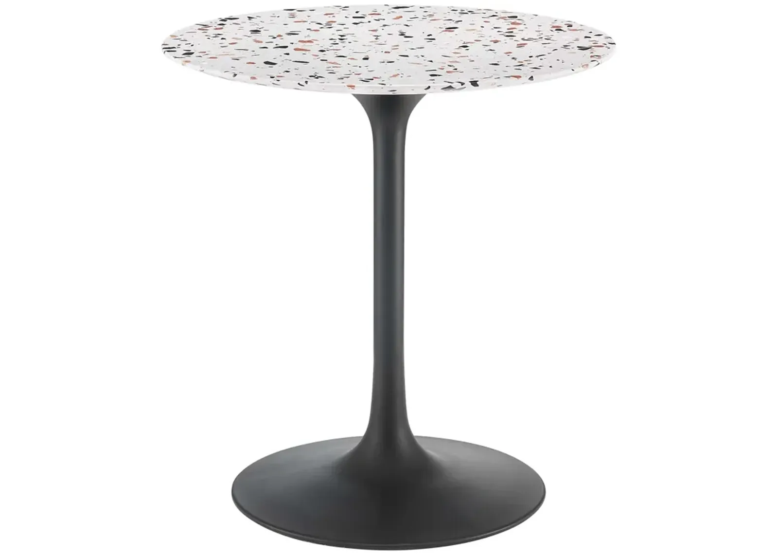 Modway - Lippa 28" Round Terrazzo Dining Table Black White