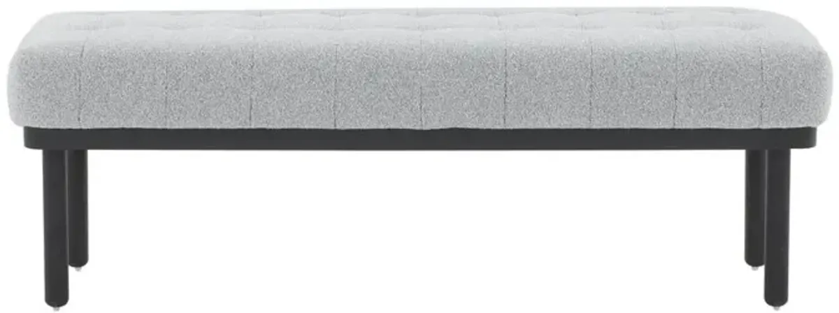 Belen Kox Graceful Boucle Midcentury Bench, Belen Kox