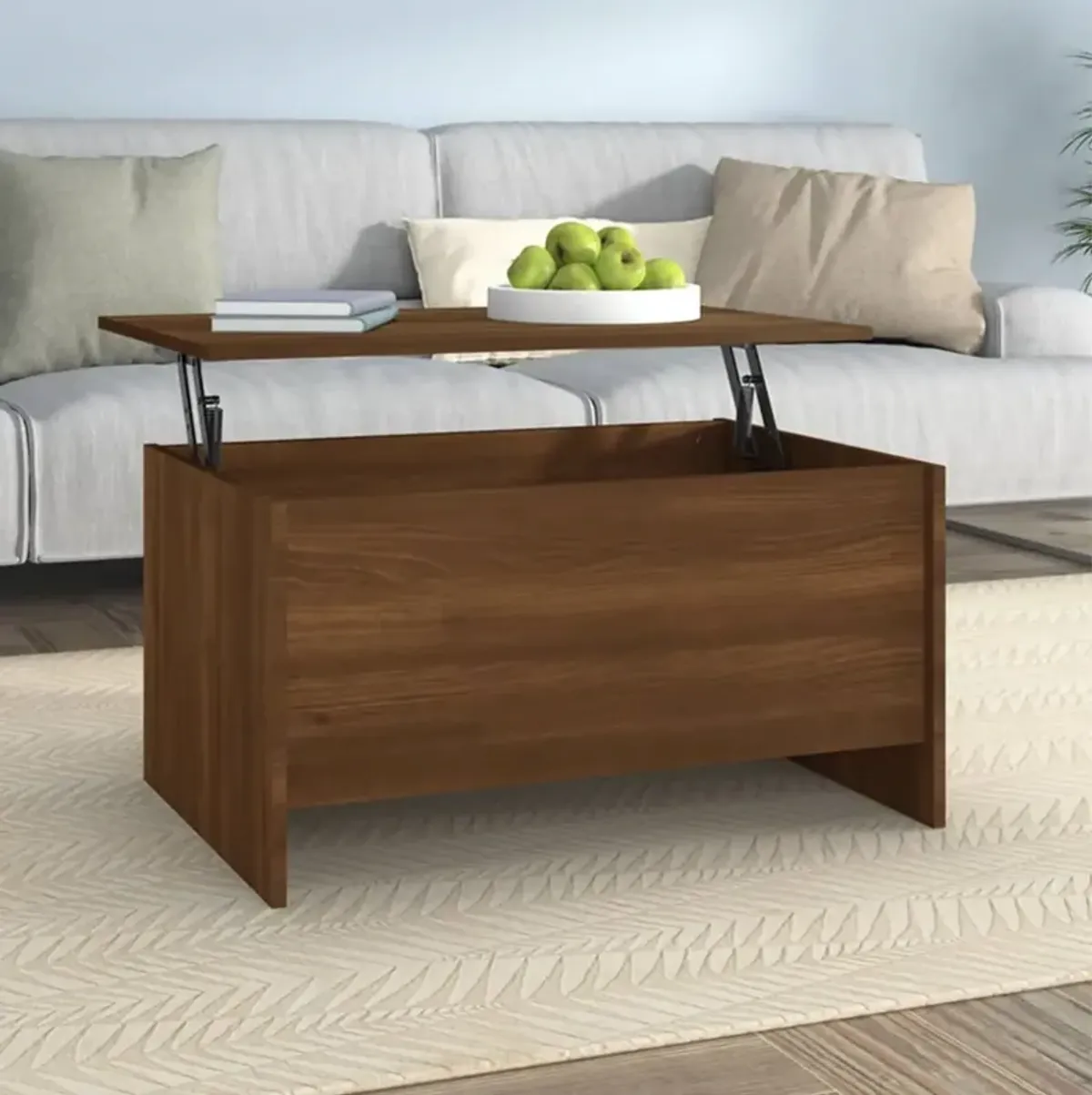 vidaXL Coffee Table Brown Oak 31.5"x21.9"x16.3" Engineered Wood