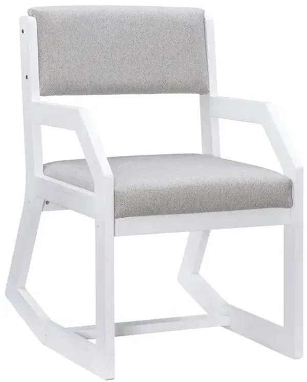 Linon Robin 2 Position Sled Base Chair White
