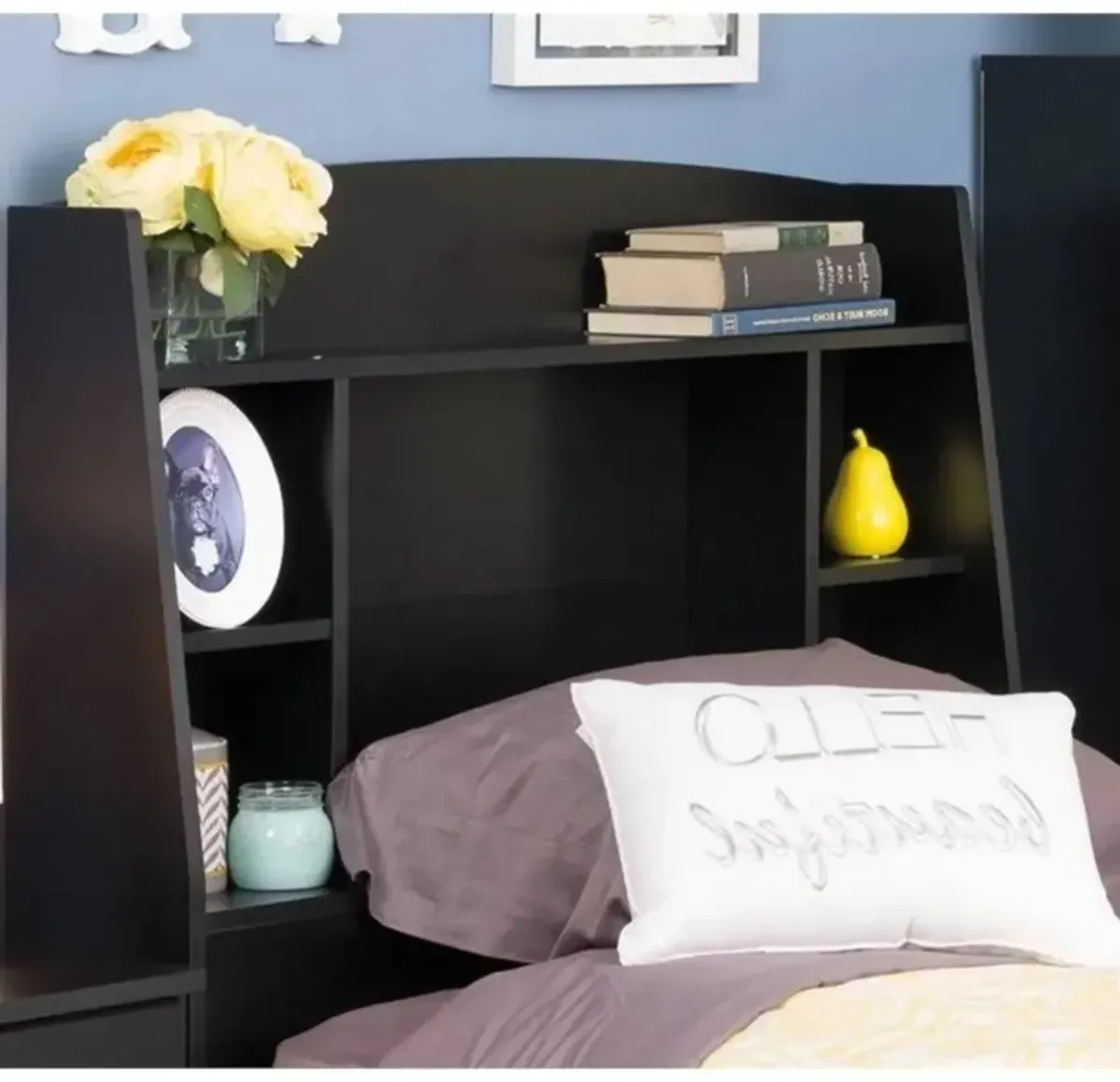 QuikFurn Bookcase Storage Headboard