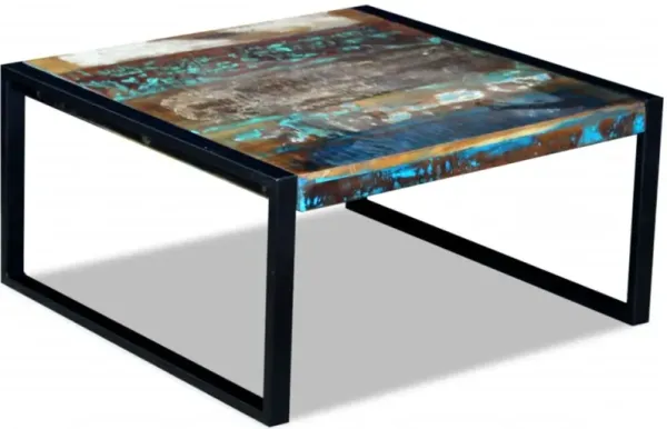 vidaXL Coffee Table Solid Reclaimed Wood 31.5"x31.5"x15.7"