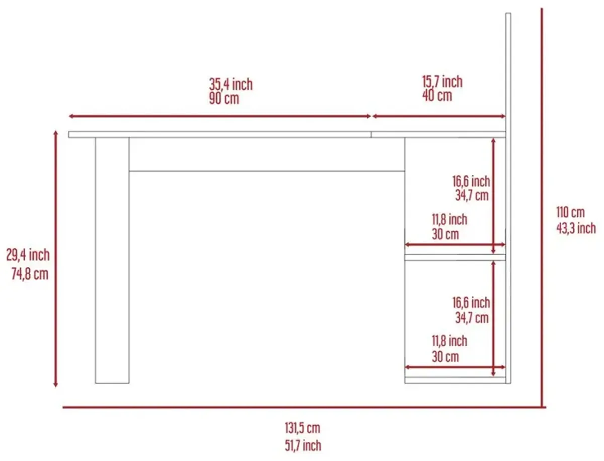 Kairi Computer Desk Grey Oak