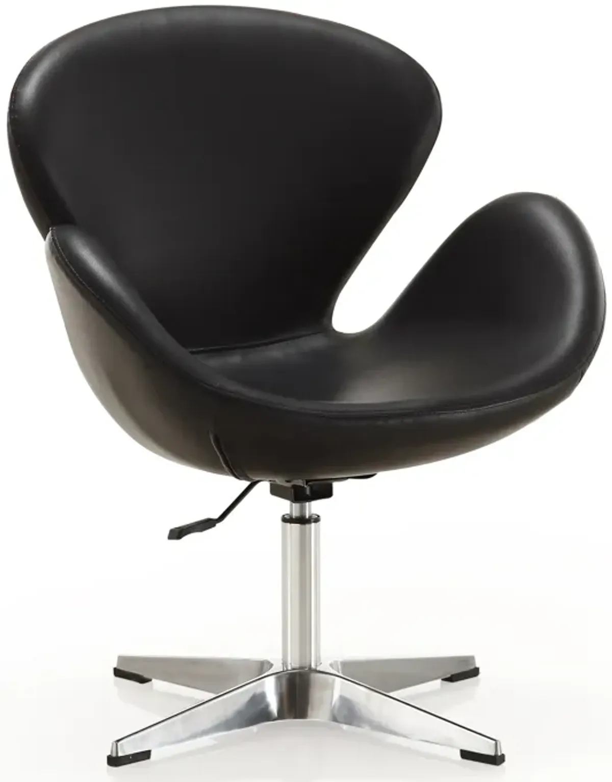 Raspberry Swivel Accent Chairs in Black (Set of 2)