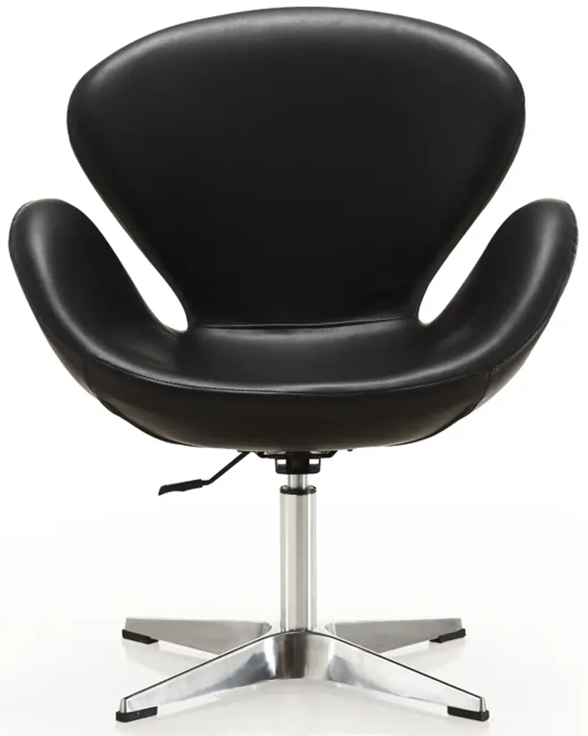 Raspberry Swivel Accent Chairs in Black (Set of 2)
