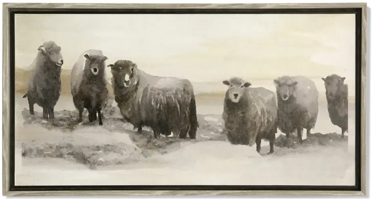 Winter Sheeps I Framed Print