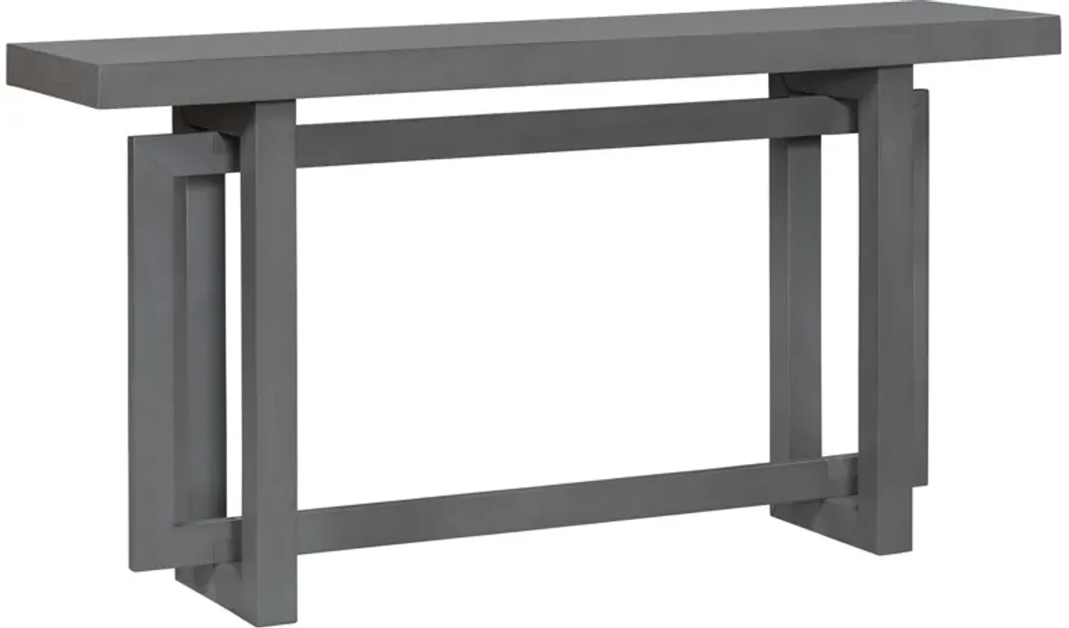 Merax Contemporary Console Table with Wood Top