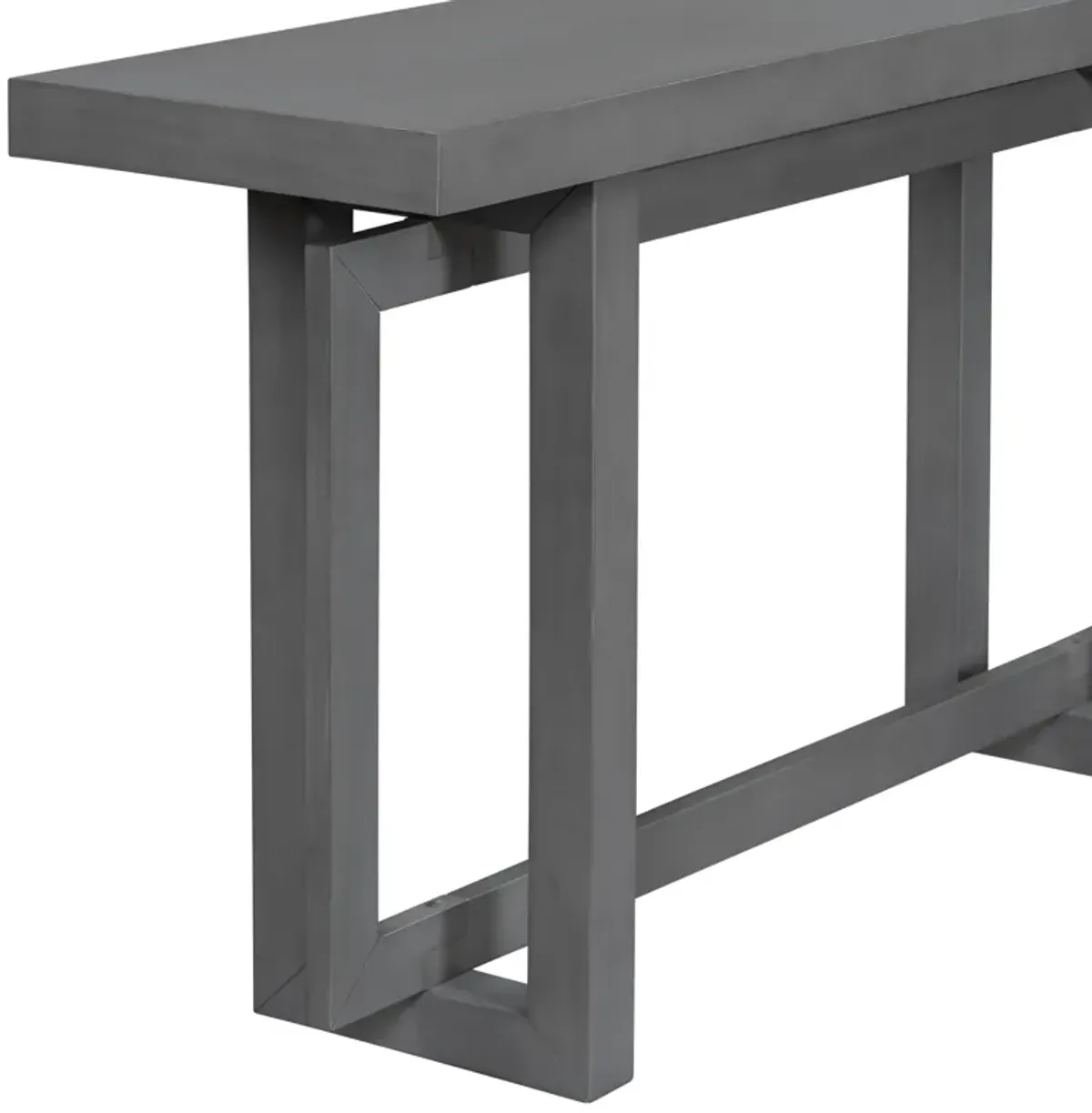 Merax Contemporary Console Table with Wood Top