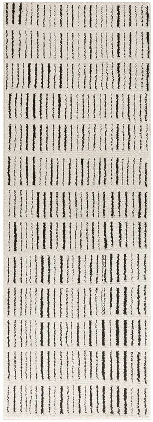 Modern Comfort MNC03 Ivory/Black 2'2" x 6' Rug