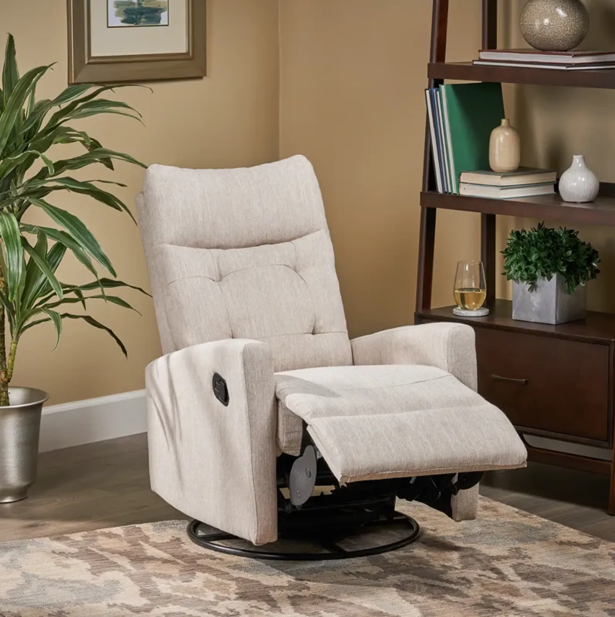 Merax High Back Swivel Glider Recliner Chair Mathis Home | Furniture.com