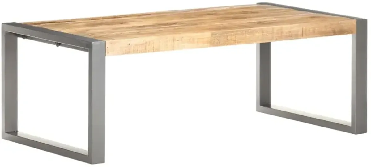 vidaXL Coffee Table 43.3x23.6x15.7 Rough Mango Wood
