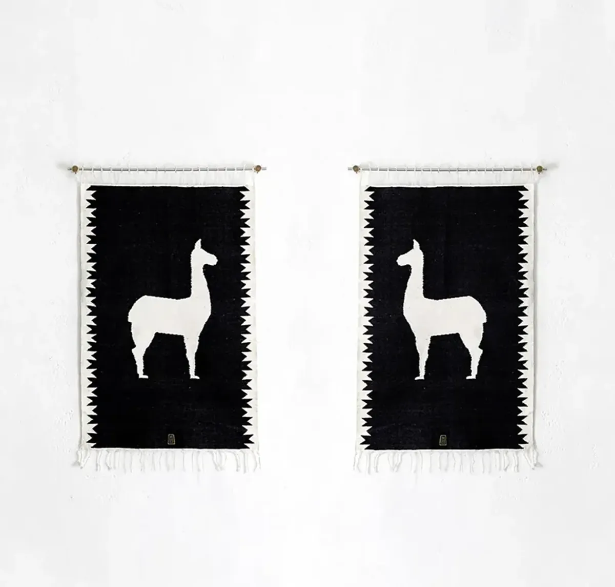 LLAMAS Sheep Wool Handwoven Tapestry