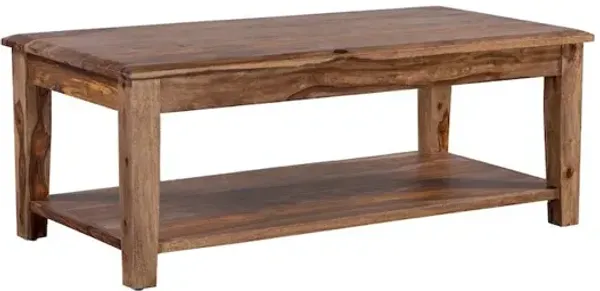 Porter Designs Sonora Solid Sheesham Wood Coffee Table, Brown