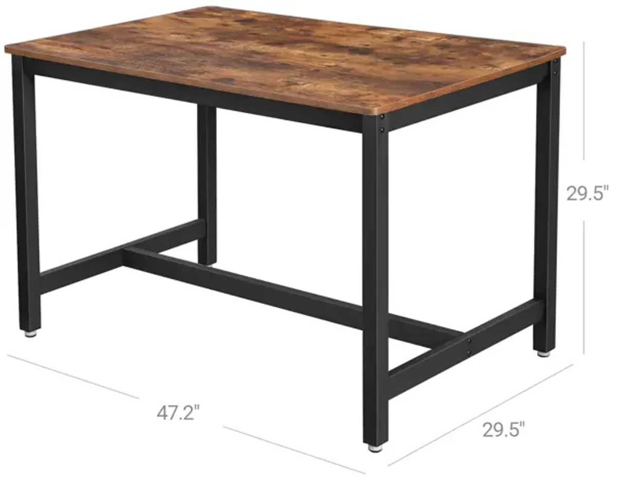 Rustic Brown Dining Table - Timeless Design for Any Dining Room