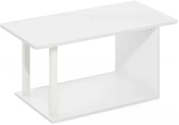 Basic Home Living Coffee Table, White/White