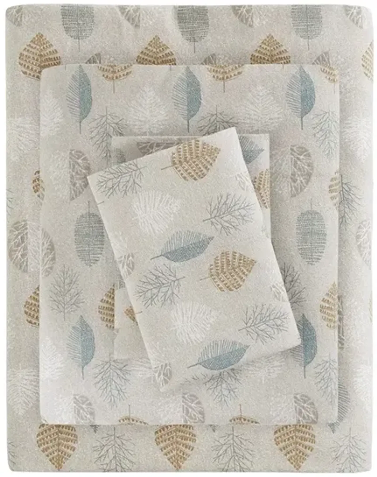 Gracie Mills Persephone 4-Peice Cotton Flannel Sheet Set