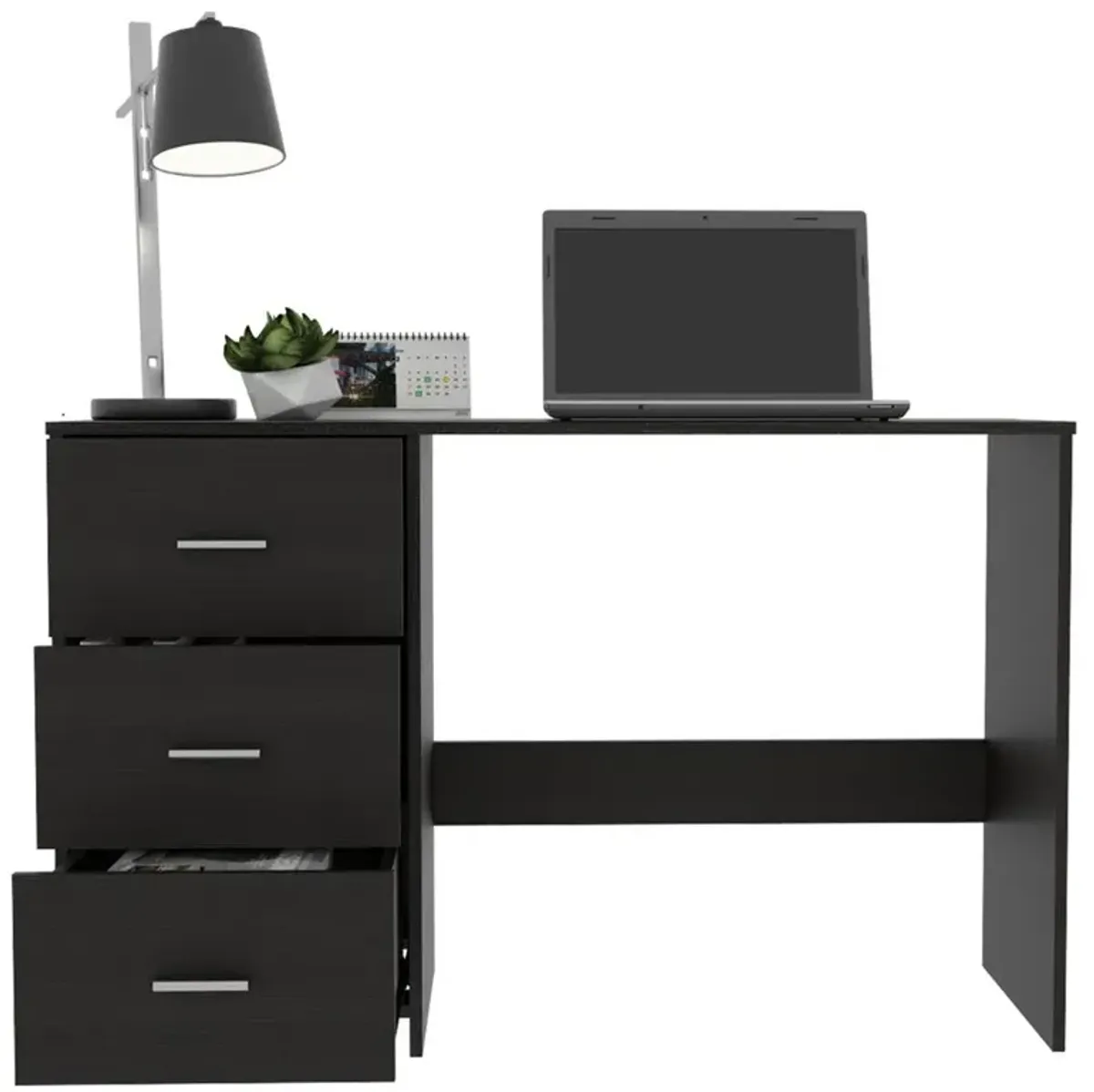 Azalea 3 Drawers Desk Black Wengue