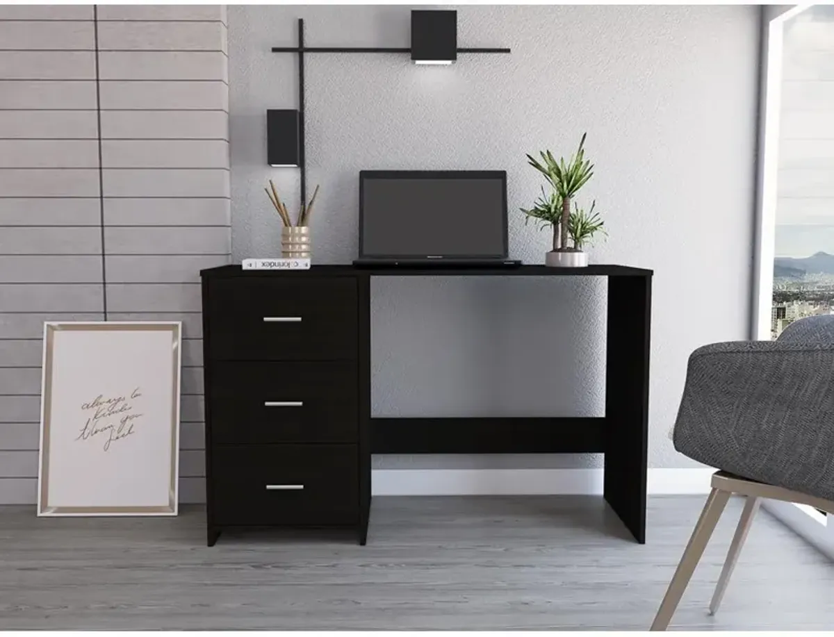 Azalea 3 Drawers Desk Black Wengue