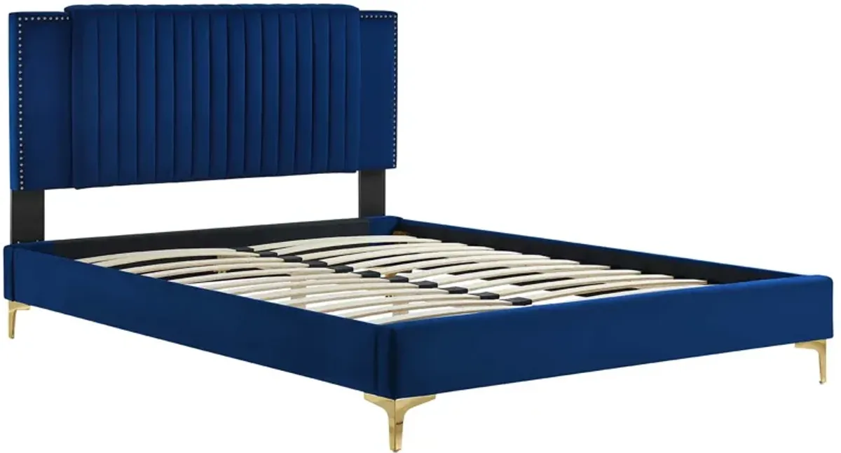 Modway - Zahra Channel Tufted Performance Velvet Twin Platform Bed