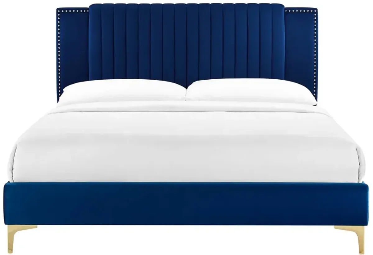 Modway - Zahra Channel Tufted Performance Velvet Twin Platform Bed